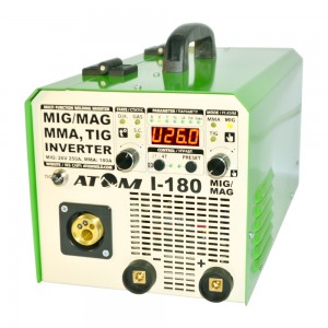 Сварочный инверторный полуавтомат Атом I-180 MIG/MAG (с горелкой и кабелями)